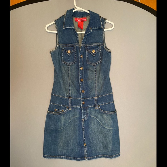 90’s Vintage Jean Dress! - Picture 3 of 4
